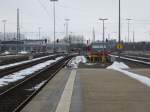 Blick auf die Abstellgruppe des Hofer Hauptbahnhofs.