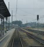 Blick auf Gleis 2,3 und 4 des Hofer Hbf am 09.08.2013.