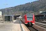 425 310-0 als RE 19044 auf der Fahrt nach Stuttgart Hbf am frhen Nachmittag des 06.03.14 bei der Einfahrt in Horb am Neckar.