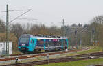 Der aus Kiel kommende 526 055 trifft am 13.04.2026 in Husum ein