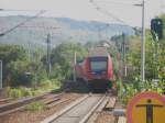 Hier eine RB19 von Saalfeld(Saale) nach Groheringen, bei der Ausfahrt am 27.8.2009 aus Jena Paradies.