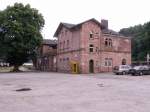 Der Bahnhof Jossa von der Rckseite am 14.6.2008