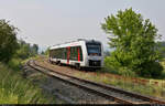 1648 410-6 (Alstom Coradia LINT 41) erreicht den Bahnhof Karsdorf.