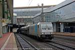 PCT Railpool 186 691-3 mit einem Autozug am 28.02.2014 in Kassel-Wilhelmshöhe.