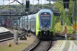 RE 7 mit 445 023 aus Hamburg hat am 14.05.2019 Einfahrt in den Bahnhof Kiel.