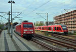 Abfahrt und Ankunft in Kiel Hbf:  Während 101 006-5 als IC 209 (Linie 31) nach Basel SBB (CH) das Gleis 3 verlässt, erreichen 648 842-2  Müssen  und 648 ??? (Alstom Coradia LINT 41) als