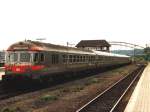 218 191-5 mit Eilzug E 3537 Hamburg Altona-Kiel auf Kiel Hauptbahnhof am 26-07-1992.