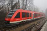 Hier 648 352-2 als RB75 (RB21263) von Rendsburg nach Kiel Hbf., bei der Einfahrt am 27.2.2016 in Kiel Hbf.