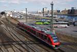 Als RB84 (RB21662) aus Lübeck Hauptbahnhof erreicht 648 462-9 am 16.3.2016 den Hauptbahnhof der Landeshauptstadt Kiel.