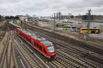 648 845-5  Pln  ist auf dem Weg aus dem Kieler BW zum Hauptbahnhof. Dort wird er dann als RE74 (RE21214) nach Husum fahren. (20.3.2016)