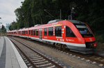 648 965-1 macht sich am Nachmittag des 11.7.2016 als RE72 (RE21920) von Kiel Hauptbahnhof nach Eckernförde zusammen mit 648 964-4 als RE72 (RE21920) von Kiel Hauptbahnhof nach Flensburg in Kiel