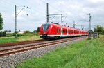 Verspäteter S8-Zug nach Mönchengladbach am Samstag den 30.7.2016 in Kleinenbroich.