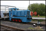 Am 24.4.2005 stand die Schmalspur Diesel Lok 35 ex Wilhelm Pick Kombinat Eisleben bei der Malowa in Klostermansfeld.