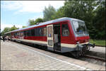 Am 20.06.2026 war gegen 12.45 Uhr die Wipperliese in Form des VT 628227 im Bahnhof Klostermansfeld angekommen. Sie hatte eine geschlossene Gesellschaft an Bord, die sich zum B�fett in der Bahnhofsgeb�ude begab. 