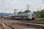Am Mittag des 22.06.2019 fuhr NX 462 018 zusammen mit dem NX 462 017 als RE 5 (KOblenz Hbf - Wesel) am Rangierbahnhof und DB Museum in Koblenz Lützel vorbei in Richtung Andernach.