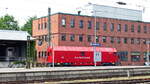 Bahnhof Koblenz am 20. Mai 2023 steht ein Wagen der Netz Notfalltechnik.