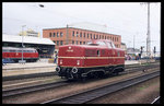 Fahrzeugschau im HBF Koblenz am 12.05.1996: Das war eine der letzten Präsentationen der später einem Brand zum Opfer gefallenen V 80 002.