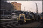 360292 rangiert hier am 10.3.1993 vor der Feste im HBF Koblenz.