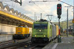 203 303-3 und E 186-118 am 16.04.2026 in Koblenz Hbf