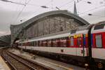 1. Klasse SBB Eurocitywagen in Köln Hbf, Dezember 2025.
