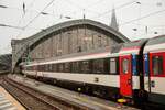 2.Klasse SBB Eurocitywagen in Köln Hbf, Dezember 2025.