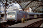 101131-1 ist mit dem Metropolitan am 15.5.2004 im Zielbahnhof Köln eingetroffen!