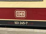 Detail Aufnahme der E 103 245-7 vom DB Museum Koblenz Lützel.