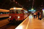 Als Museumspendel zum Rheinischen Industriebahnmuseum diente an diesem Tag ein MAN-Schienenbus der RSE:  Aufgenommen am 5.