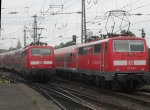 111 114 und 111 125-1 in Kln Messe Deutz.