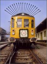 120 Jahre Bahnhof Konstanz. Ausstellung des 50-jährigen Tunneligels, über viele Jahre regelmäßiger Mitarbeiter der Schwarzwaldbahn. Konstanz, Mai 1983.