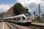 Seehas ET 521205 fährt am 1.6.2014 in Konstanz nach Engen aus.
