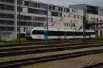 Ein Thurbo verlässt den Bahnhof Konstanz in Richtung Kreuzlingen Schweiz. 14.8.2014