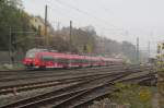 442 277 und 442 306 erreichen am 24. Oktober 2012 als Lt 70727 (Nrnberg Hbf - Kronach) den Bahnhof Kronach auf Gleis 5.