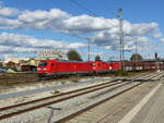 DB Cargo 9180 6185 169-0 D-DB und 9180 6185 339-9 D-DB bingen am 22.10.2023 einen Kohlezug nach Landshut