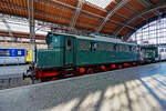 E 04 01 am 21.03.2019 auf dem Museumsgleis im Hbf. Leipzig.