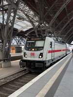 15.08.2026 |�Eine IC2-Garnitur als IC2064 mit 147 583 bei der Bereitstellung in Leipzig Hbf.