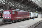 Bahnbetrieb Gera 250 004-9 (91 80 6155 004-5 D-GERA) und TFR Cargo 188 105 am 19.09.2026 beim Tag der Schiene in Leipzig Hbf.