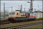 Mit der DB-Elektrolok 101 110-5  55 Jahre Intercity  bot sich am 19.09.2026 die Gelegenheit zu F�hrerstandsmitfahrten im Leipziger Hbf.