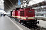 MaS 112 481-7 mit dem DRC 20135 als Leipziger Stadtrundfahrt, am 19.09.2026 beim Tag der Schiene in Leipzig Hbf.