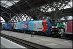 BELog 2159 245-0 am 19.09.2026 zum Tag der Schiene auf Gleis 16 im Leipziger Hauptbahnhof.