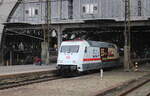Hei� begehrt waren die F�hrerstandsmitfahrten auf der DB 101 110-5  55 Jahre InterCity  zum Tag der Schiene in Leipzig Hbf.