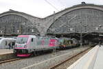 1435rail 188 047 und NeS 188 045 am 19.09.2026 beim Tag der Schiene in Leipzig Hbf.