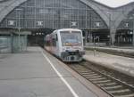 Hier VT016 als MRB nach Delitzsch unt. Bahnhof, bei der Ausfahrt am 14.5.2010 aus Leipzig Hbf.