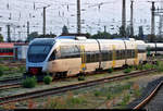 643 623-1 (Bombardier Talent) von Transdev Regio Ost (Mitteldeutsche Regiobahn | MRB) ist im Gleisvorfeld von Leipzig Hbf abgestellt.