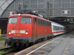 115 302-2 steht am 15.9.2009 vor dem PbZ in Leipzig Hbf.