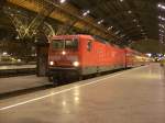 143 926-4 Kurz vor der Abfahrt mit dem  Saxonia  Leipzig - Dresden im HBF Leipzig 14.06.2010