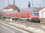 Hier ein RE8 von Leipzig Hbf. nach Zwickau(Sachs) Hbf., bei der Ausfahrt am 22.4.2011 aus Leipzig Hbf.