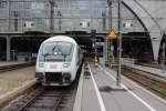 IC Stw in Leipzig Hbf auf dem Weg nach Frankfurt (Main) Flughafen Fernbahnhof, Schublok ist 101 048-7. 04.11.2012