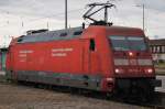 Hier 101 112-1 als Lz, bei der Ausfahrt am 11.7.2013 aus Leipzig Hbf.