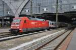 Hier 101 112-1 mit IC2154 von Leipzig Hbf. nach Frankfurt(Main)Hbf., dieser Zug stand am 11.7.2013 in Leipzig Hbf.